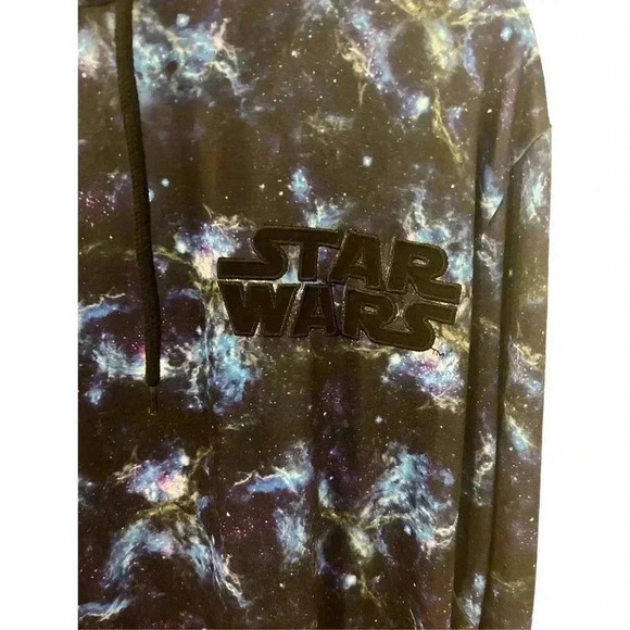 Disney Star Wars Rule The Galaxy Cosmic Print Hoodie Size M - Picture 2 of 7